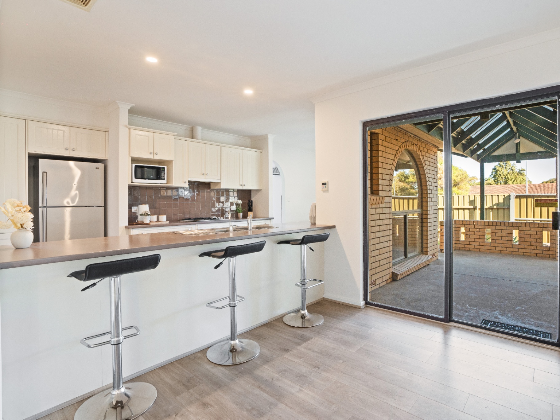 Modern kitchen in Stay at Seaford, an Airbnb managed by Luxe Managements in Seaford, Adelaide