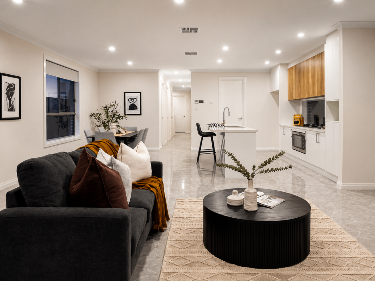 Modern kitchen in Estate on Enfield, a professionally managed short-stay rental in Enfield, Adelaide