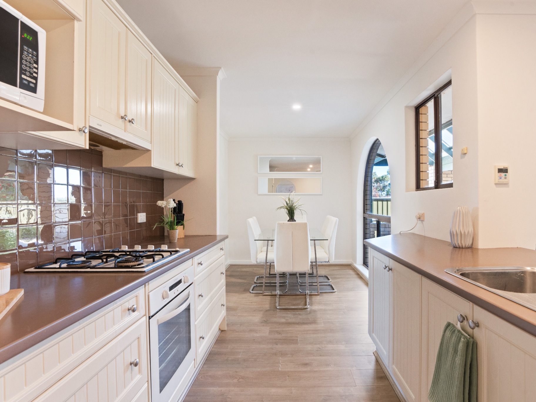 Modern kitchen in Stay at Seaford, an Airbnb managed by Luxe Managements in Seaford, Adelaide