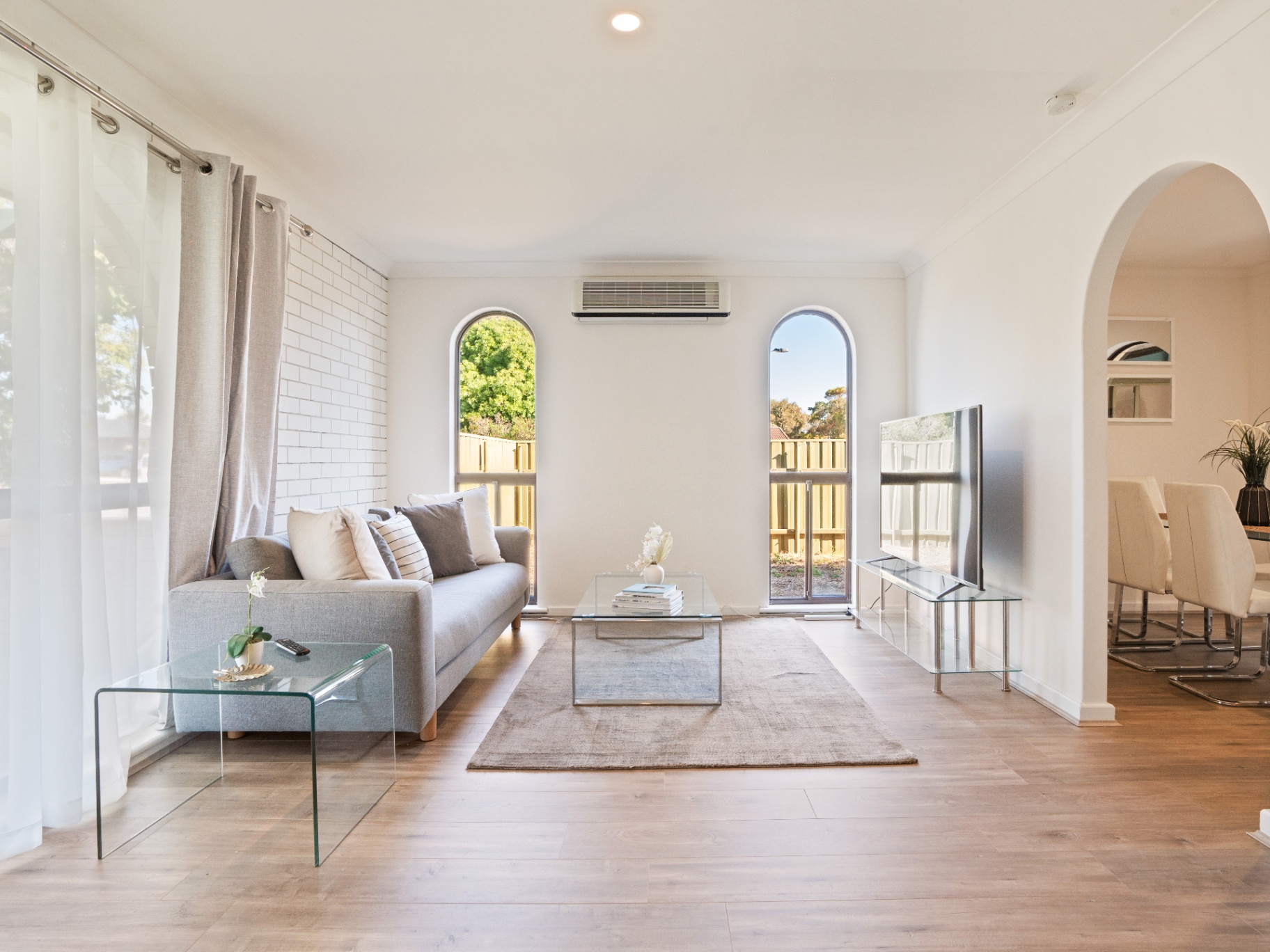 Renovated open-plan living area of Stay at Seaford, a professionally managed short-stay rental in Seaford, Adelaide