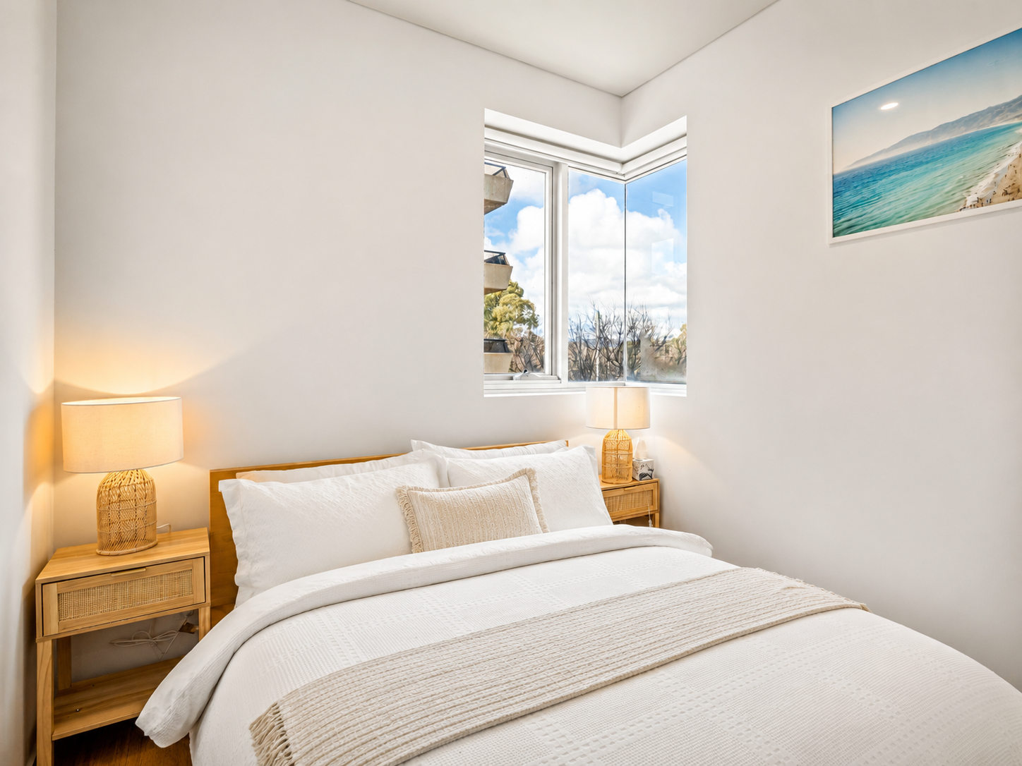Master bedroom of Parkland Vista Luxury Retreat, a Luxe-managed Airbnb and holiday home in Adelaide CBD, Adelaide